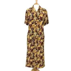 Vintage Silks by Joan Leslie Skirt Set Womens 10/12 Silk Floral Button Up Top